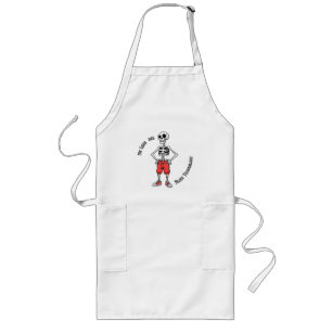 Funny Skeleton Fitness Design Long Apron