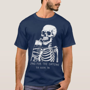 Funny Skeleton Goth Men Women Funny Halloween Coff T-Shirt