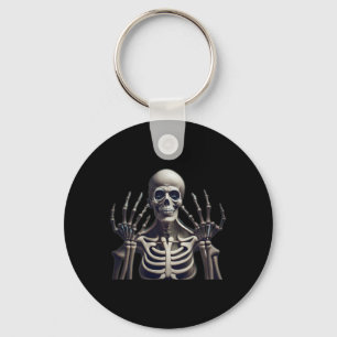 Funny Skeleton Halloween For Mens Womens Kids Key Ring