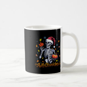 Funny Skeleton Halloween Mery Christmas Happy Hall Coffee Mug