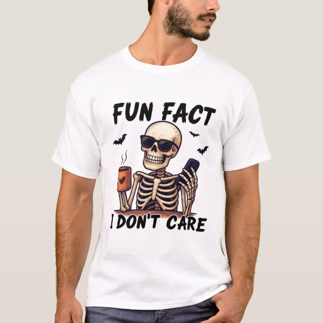Funny Skeleton Halloween  T-Shirt (Front)