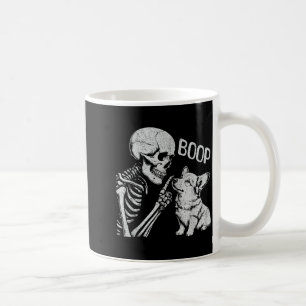 Funny Skeleton Hand Goth Boop Corgi Dog Nose Coffee Mug