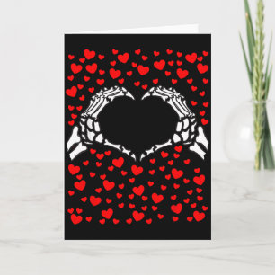 Funny Skeleton Hand Heart Love Valentine Gift Men Card