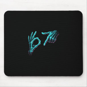 Funny Skeleton Hand Meme 67 Gen Alpha Halloween Si Mouse Pad