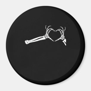 Funny Skeleton Heart Hands. Halloween Costume Skel Magnet