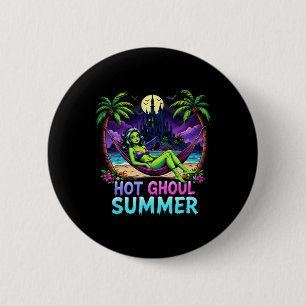 Funny Skeleton Ice Cream Hot Ghoul Summer Summerwe 6 Cm Round Badge