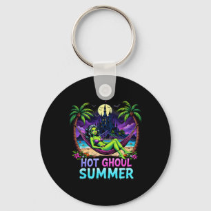 Funny Skeleton Ice Cream Hot Ghoul Summer Summerwe Key Ring