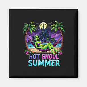 Funny Skeleton Ice Cream Hot Ghoul Summer Summerwe Magnet