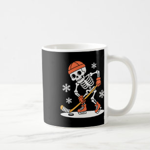 Funny Skeleton Ice Hockey Halloween _2  Coffee Mug