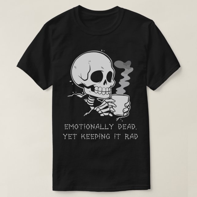 Funny Skeleton Lazy Costume Goth Men Women Funny H T-Shirt (Design Front)
