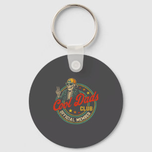 Funny Skeleton Member Cool Dads Club Father's Day Key Ring
