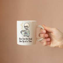 Funny Skeleton Morning Mug