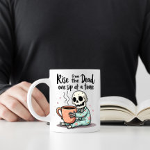 Funny Skeleton Morning Mug