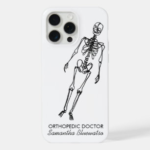 Funny Skeleton orthopaedic doctor sculpting bone iPhone 15 Pro Max Case
