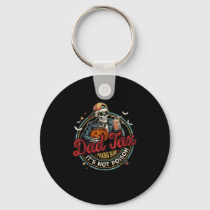 Funny Skeleton Papa Halloween Dad Tax Making Sure Key Ring
