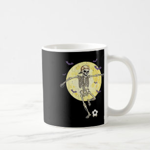 Funny Skeleton Playing Soccer Funny Halloween Men Coffee Mug