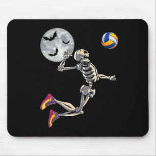Funny Skeleton Playing Volleyll Happy Halloween Da Mouse Pad