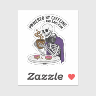 Funny Skeleton Powered by Caffeine and Sarcasm