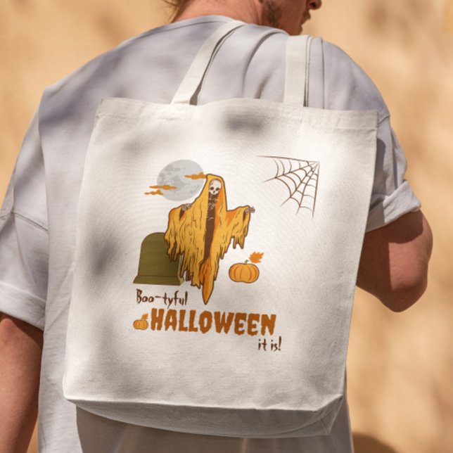 Funny Skeleton Pumpkin Adult Humour Halloween Part Tote Bag (Creator Uploaded)