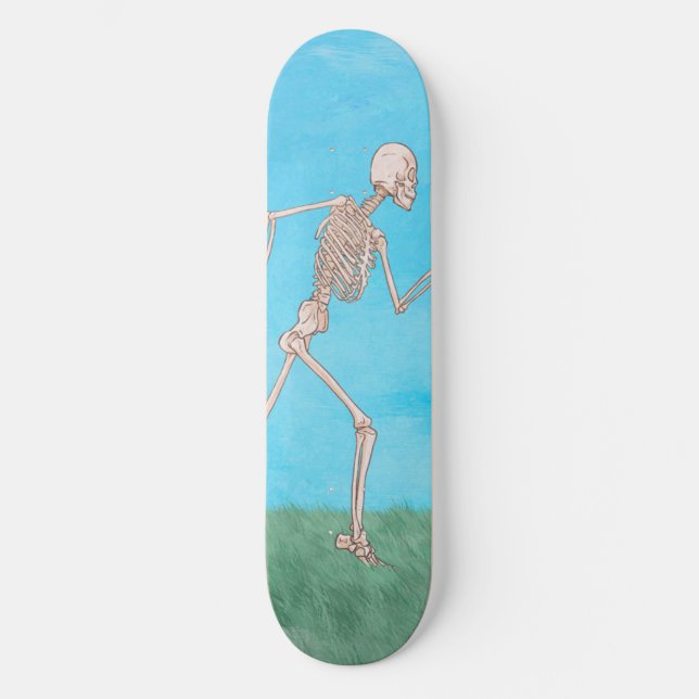 Funny Skeleton Running Skateboard (Front)