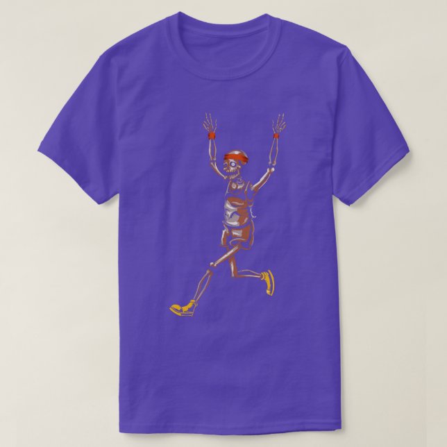 Funny Skeleton Running T-Shirt (Design Front)