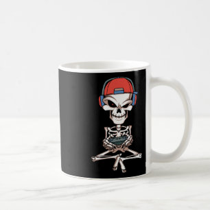Funny Skeleton Skull Video Gamer Halloween Outfit Coffee Mug