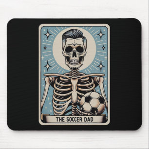 Funny Skeleton Soccer Dad Tarot Card Halloween Spo Mouse Pad