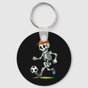Funny Skeleton Soccer Halloween Costume Men Boys T Key Ring
