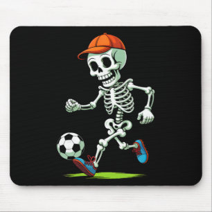 Funny Skeleton Soccer Halloween Costume Men Boys T Mouse Pad