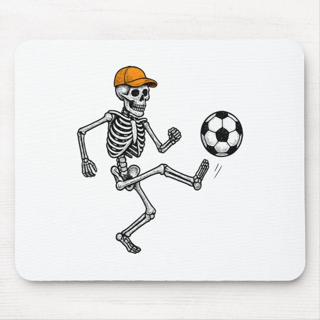 Funny Skeleton Soccer Ll Halloween Costume  Mouse Pad (Front)