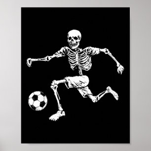 Funny Skeleton Soccer Ll Poster