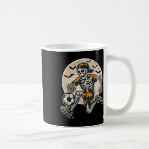 Funny Skeleton Soccer Men Boys Kids Halloween Cost Coffee Mug