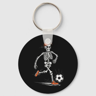 Funny Skeleton Soccer Men Boys Kids Halloween Cost Key Ring
