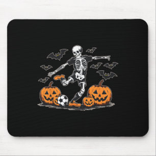 Funny Skeleton Soccer Men Boys Kids Halloween Cost Mouse Pad