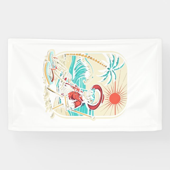 Funny Skeleton Summer Banner (Horizontal)