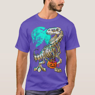 Funny Skeleton T-Rex Halloween Boys Dino Kids Foss T-Shirt