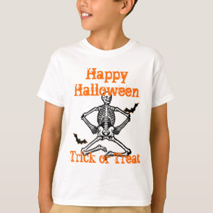 funny skeleton trick or treat T-Shirt