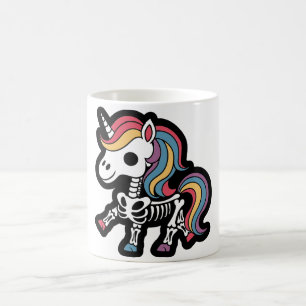 Funny Skeleton Unicorn Lovers Spooky Halloween Coffee Mug