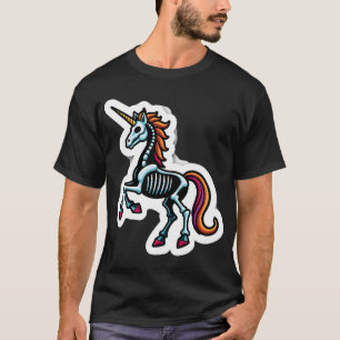 Funny Skeleton Unicorn Lovers Spooky Halloween Cos T-Shirt