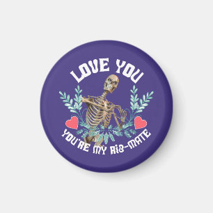 Funny Skeleton Valentine Rib Mate Goth Humour Magnet