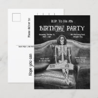 Funny Skeleton Vintage Gothic RIP To His 20s