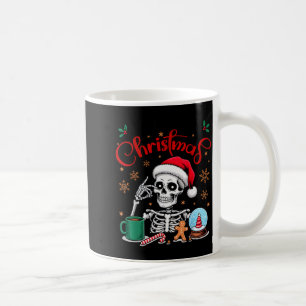 Funny Skeleton Waiting For Christmas Kids Men Wome Coffee Mug