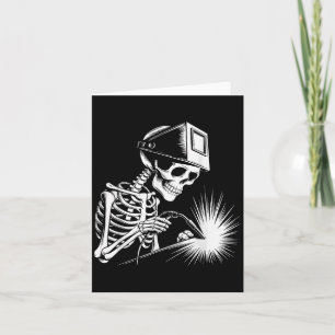 Funny Skeleton Welding Lovers Spooky Halloween Wel Card