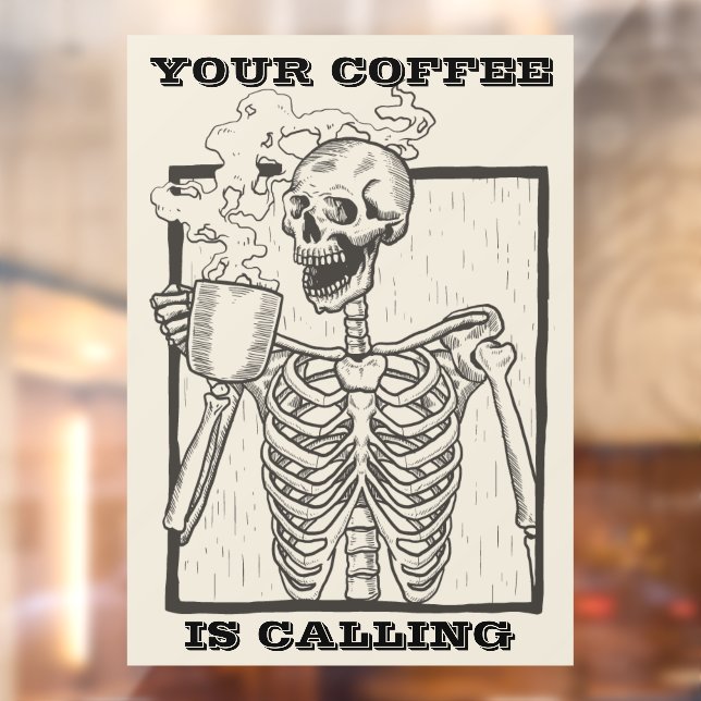 Funny Skeleton Your Coffee Is Calling Shop (Sheet 2)