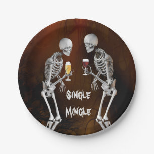Funny Skeletons Cocktail Party Paper Plate