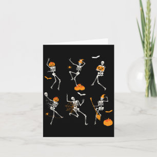 Funny Skeletons Dancing Dance Challenge Halloween  Card