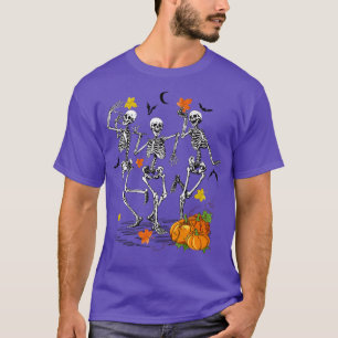 Funny Skeletons Dancing Halloween Dancing T-Shirt
