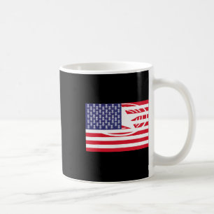 Funny Sket Stars Usa Flag Red White Disc Golf Coffee Mug
