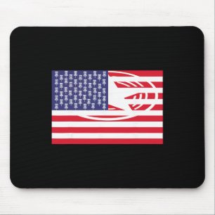 Funny Sket Stars Usa Flag Red White Disc Golf Mouse Pad