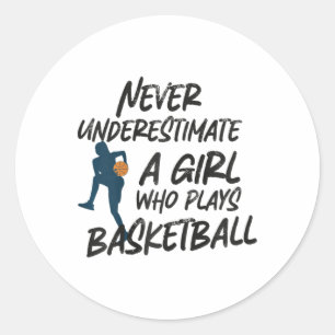 Funny Sketll Art For Girls Youth Teens Sketll Play Classic Round Sticker